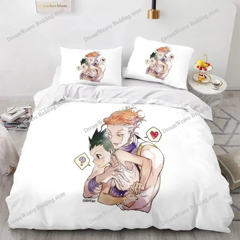 

Fashion Anime HUNTER×HUNTER Bedding Set Single Twin Full Queen King Size Bed Set Adult Kid Bedroom Duvetcover Sets Home Textiles
