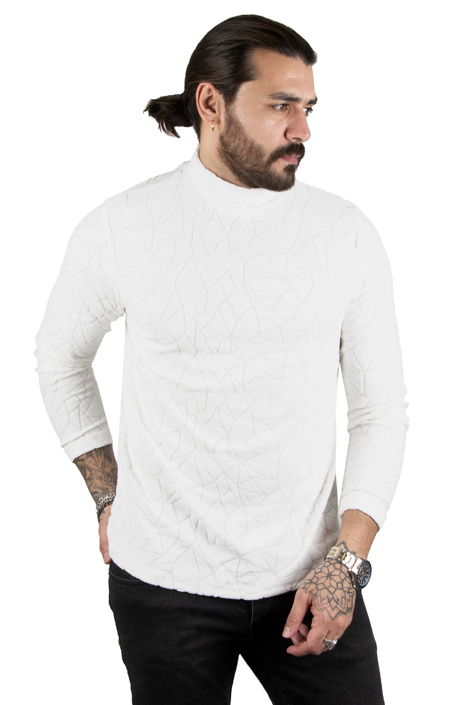 

DeepSEA Half Turtleneck Self Print Male Sweatshirt 2301581