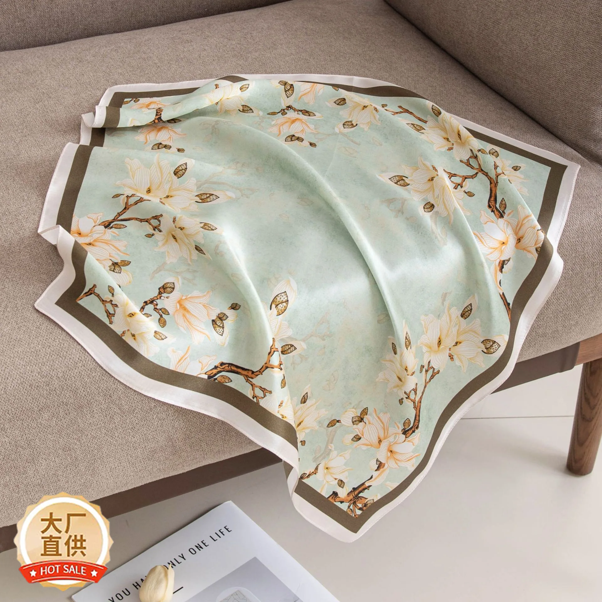 53cm Scarf High-Grade Tie Neck Small Square Towel Women's Professional All-Matching