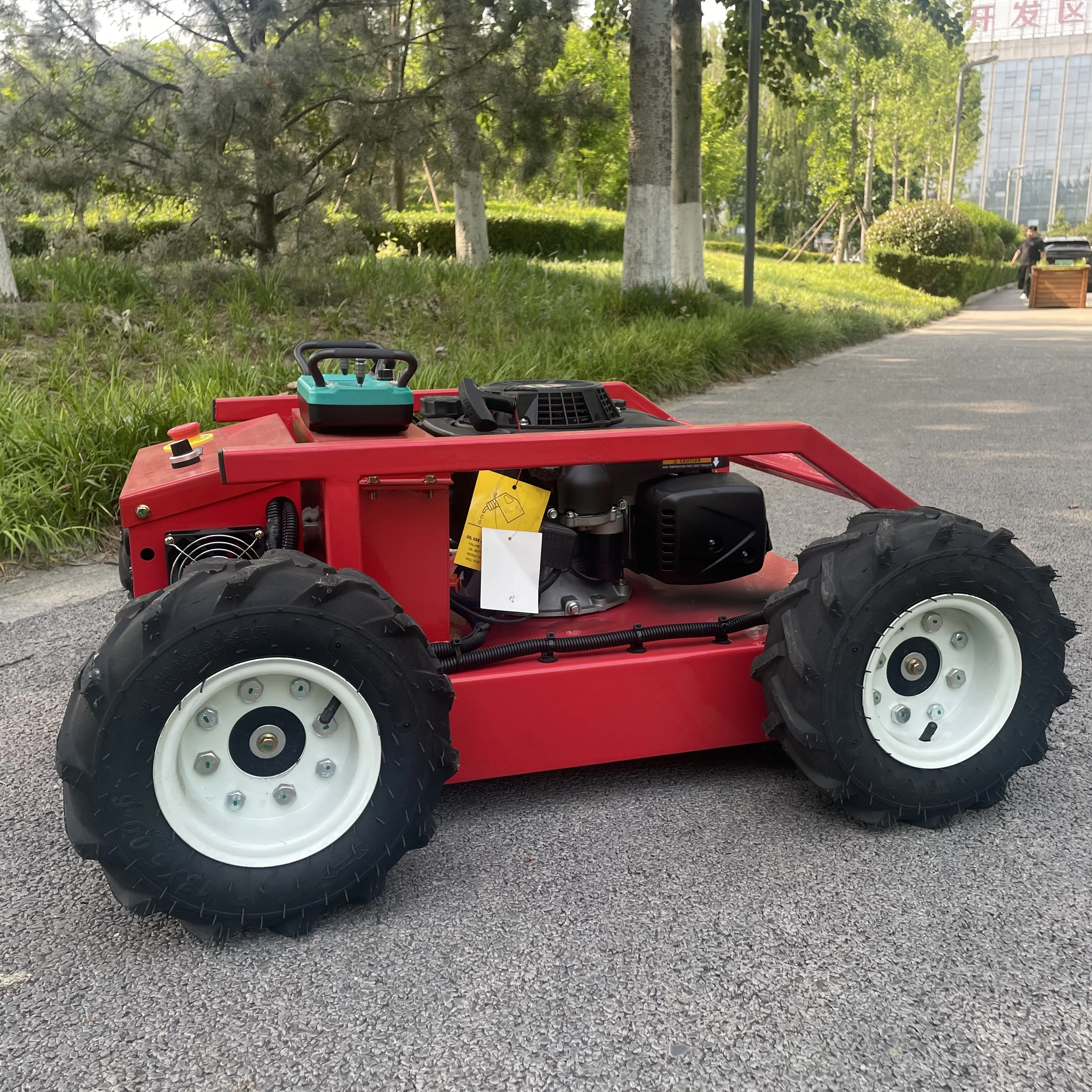 4‑Stroke ELF‑500 RC Intelligent Lawn Mower Wheeled All‑Terrain Slope Mowing Robot Multifunctional CE Approved Remote Control