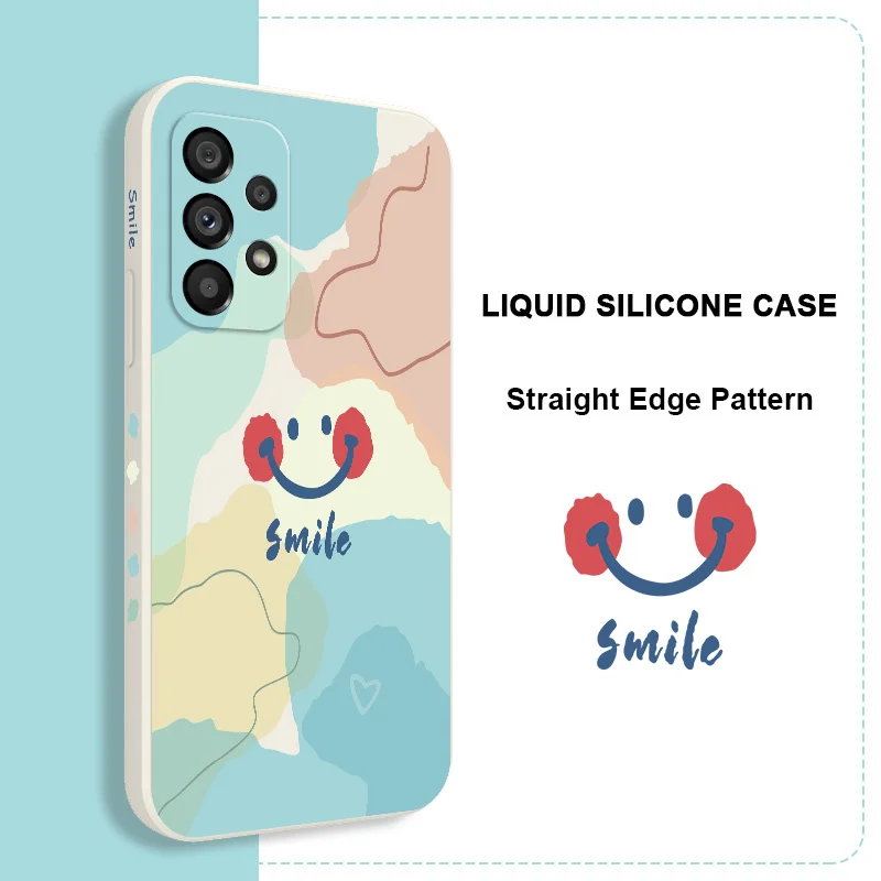 Morandi Face Case For Samsung Galaxy A73 A53 A33 A23 A13 A03 A72 A52 A52S A32 A22 A12 A02 A02S A71 A51 A31 A21S 4G 5G Cover