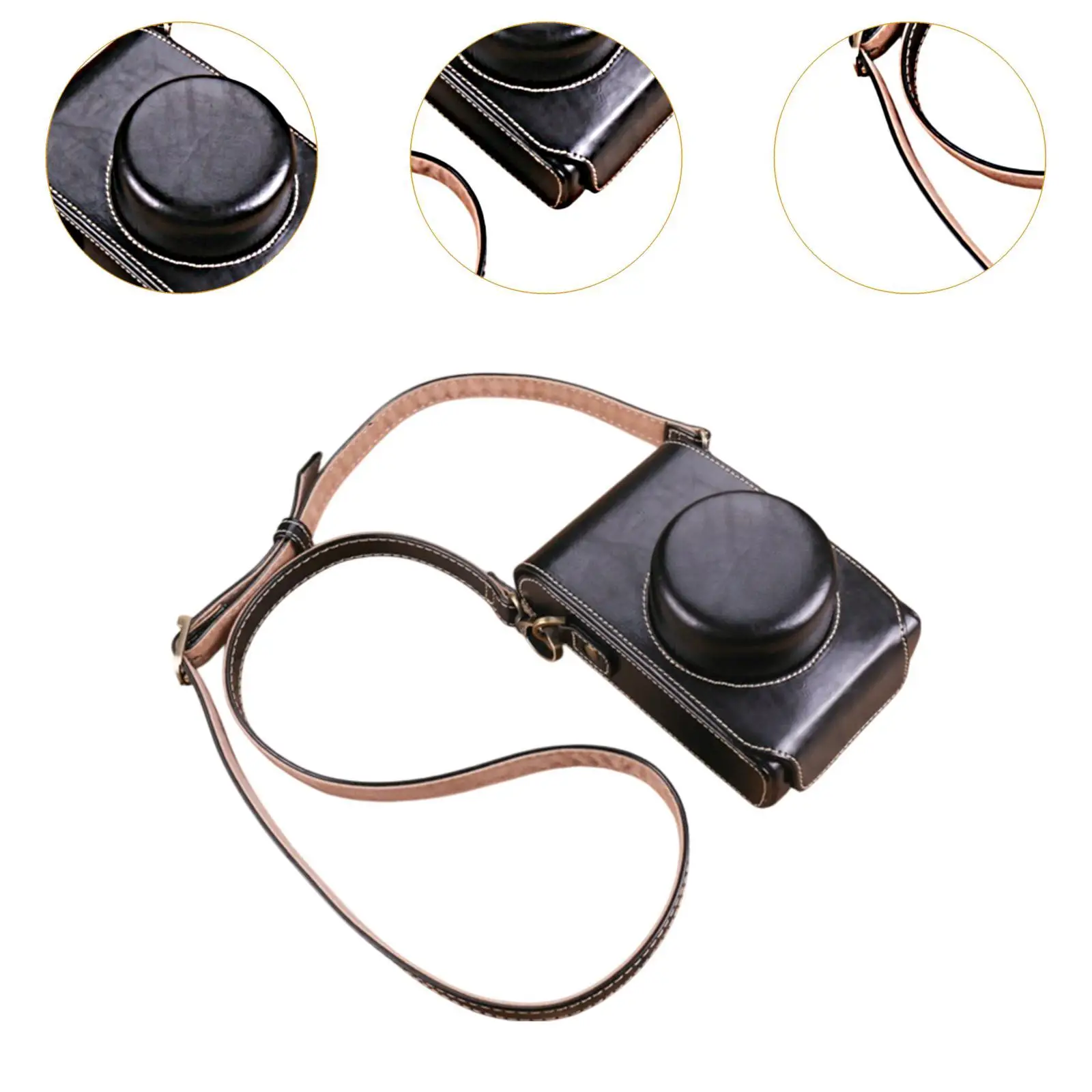 Bolsa de transporte para câmera, uso de viagem, capa de couro PU para câmera x100F D-lux7 XE4