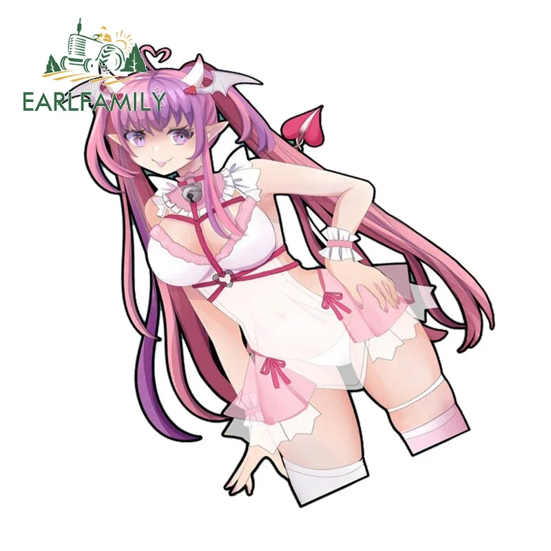 

EARLFAMILY Hololive Ironmouse VShojo Car Sticker Sexy Girl Breasts Air Conditioner Decal Car Goods Personality JDM Accessories