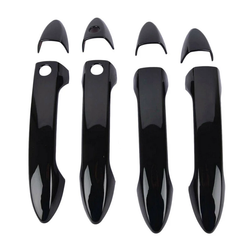 4 Set Car Exterior Parts Door Handle Moulding Cover Carbon Fiber Black for Honda Accord 9th 2013 2014 2015 2016 2017 Accessories