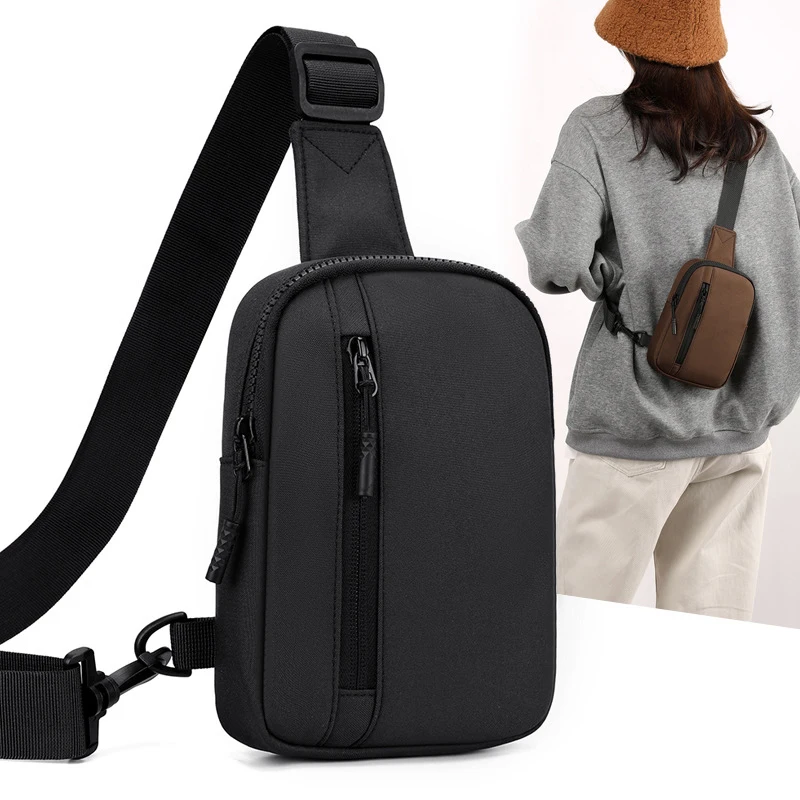 

2025 New Men's Mini Chest Bag Fashion Shoulder Bag Japanese Casual Sport Waterproof Oxford Cloth Crossbody Bag