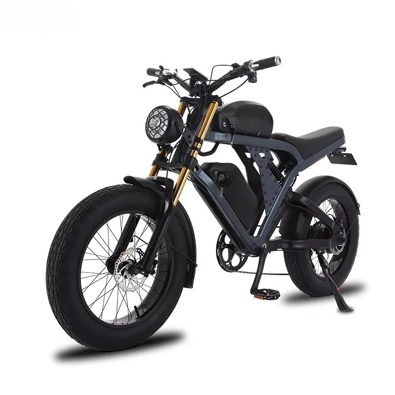 Super Model Fat Tire Electric Mountain Bike With Full Hydraulic Fork 1500W 48V36/41AH Dual Battery Ultra-long Range