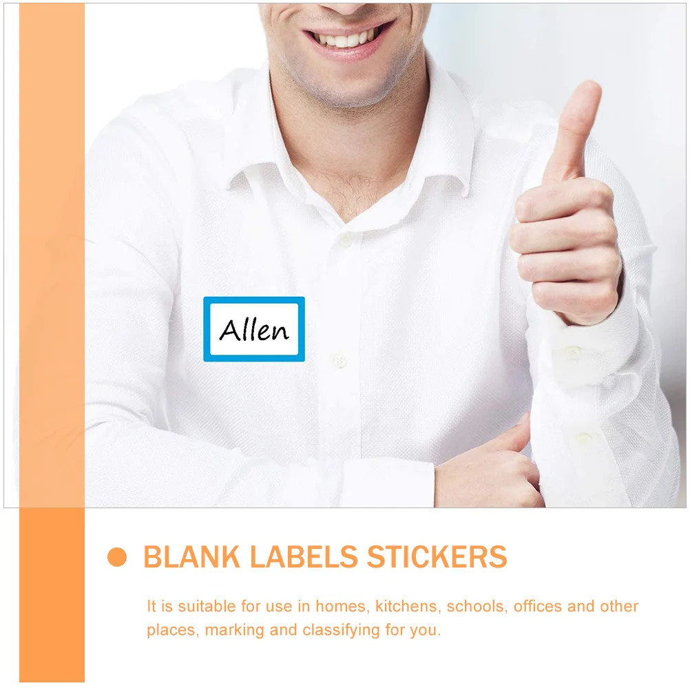 2 rouleaux d'étiquettes nominatives inscriptibles, étiquettes autocollantes vierges pour le bureau, l'école, l'organisation des fichiers à domicile, étiquettes nominatives