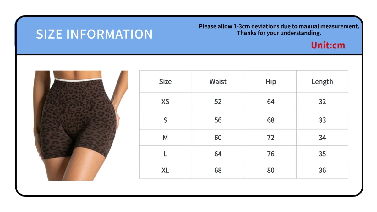 Leopard-Shorts für Damen, nahtlose, formgebende Scrunch-Shorts, Booty-Shorts, High-Waist-Gym-Shorts, dehnbare Fitness-Lauf-Workout-Shorts – Detail 6
