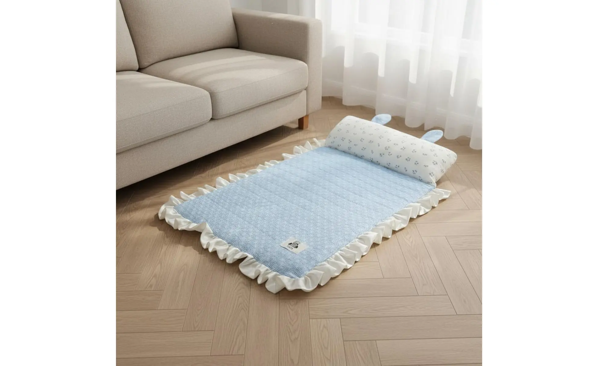 Dog Cooling Mat Cute Ear Pillow Feline Cooling Mat Summer Pet Cushion Soft Breathable for Small Dogs, Hot Weather Dog Cooling Mat Cute Ear Pillow Feline Cooling Mat Summer Pet Cushion Soft Breathable for Small Dogs, Hot Weather