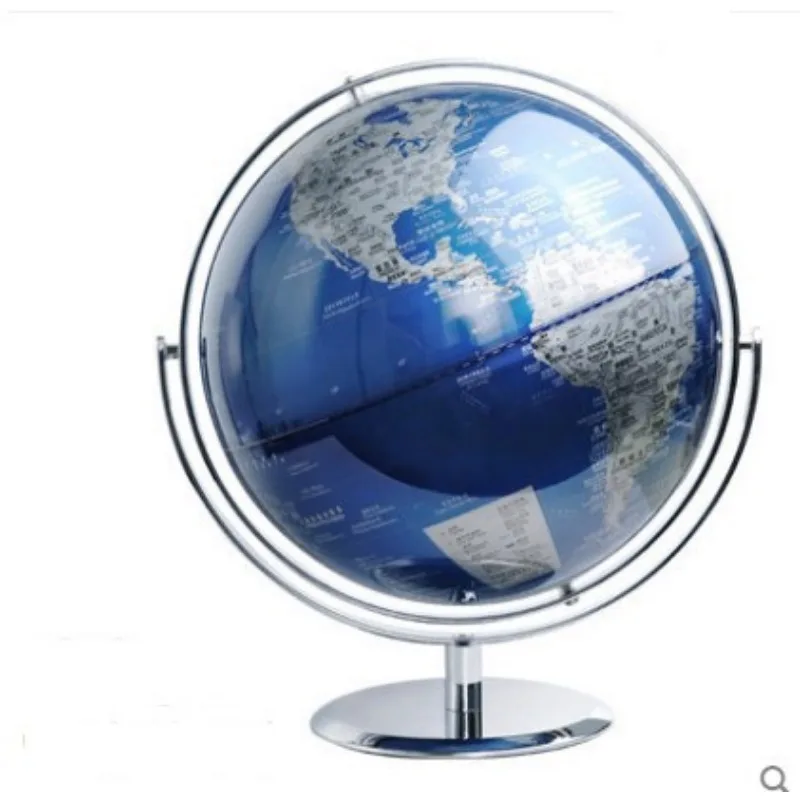 Fashion Premium Metal World Globe with 25cm High Definition 2017 Office Study Decoration Globo Terrestre