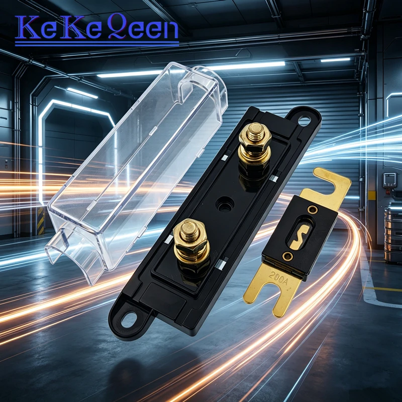 ANL-Sicherungshalter zum Anschrauben für Kfz-Audio, 30A-500A, 40A, 60A, 70A, 80A, 100A, 150A, 125A, 175A, 200A, 250A, 300A, 350A Sicherungen AMP – Detail 3