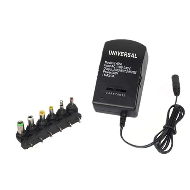 30W 3A Adjustable Charger Adapter Multi Voltage Power Supply Converter 220V TO 12V DC 9V 6V 5V 3V Power Adapter EU