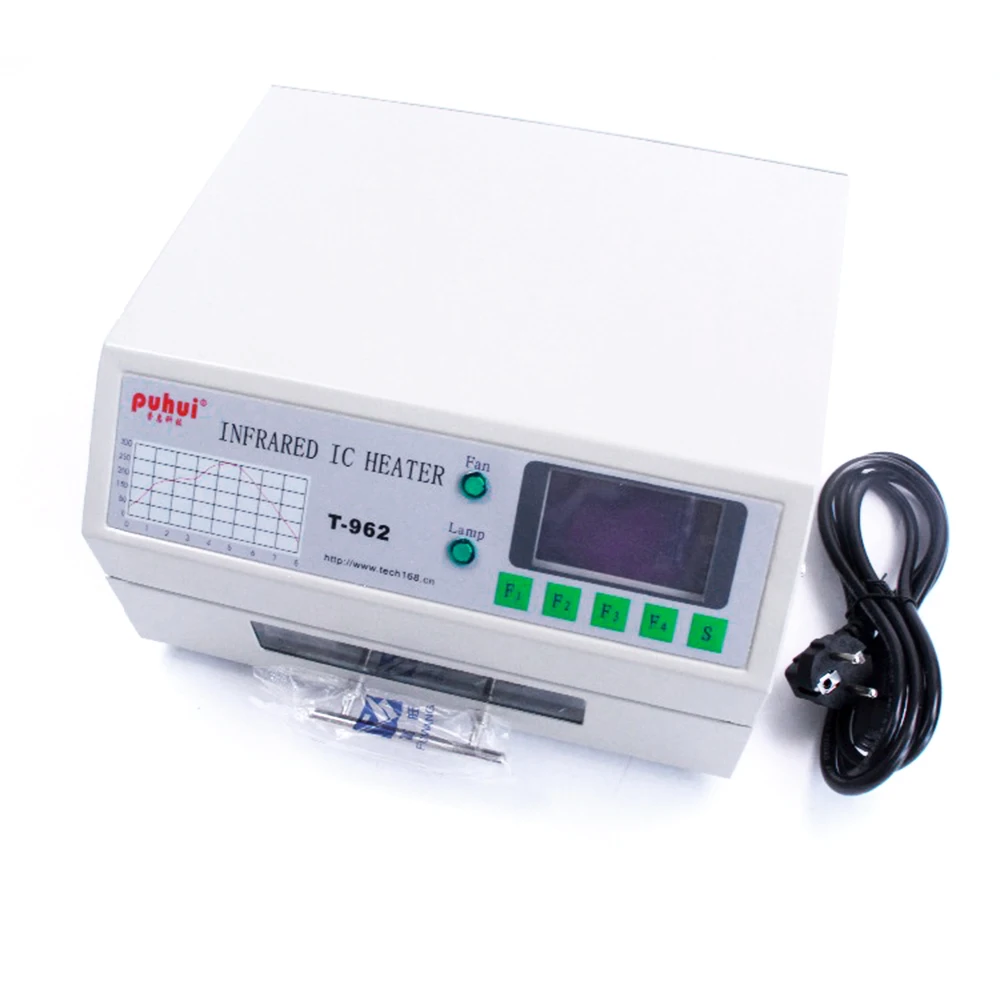2021 Nieuwe Versie T-962 Infrarood Ic Kachel Met Rookkanaal T962 Desktop Reslow Soldeer Bga Smd Smt Rework Station T 962