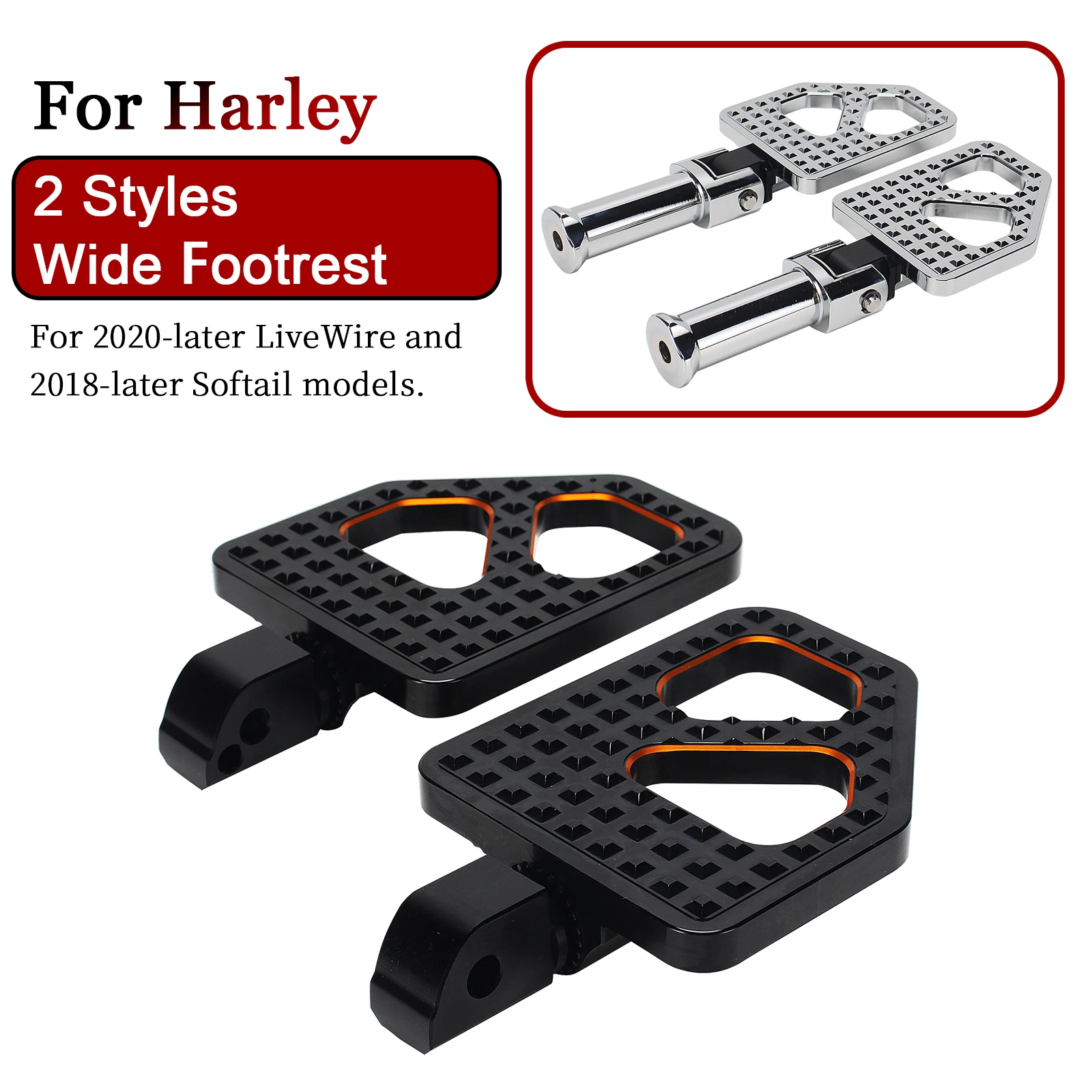 Repose-pieds arrière pour passager, pour Harley Breakout Fat Boy 114 Low Rider S/ST Street Bob Softail Standard Softail Slim Sport Glide