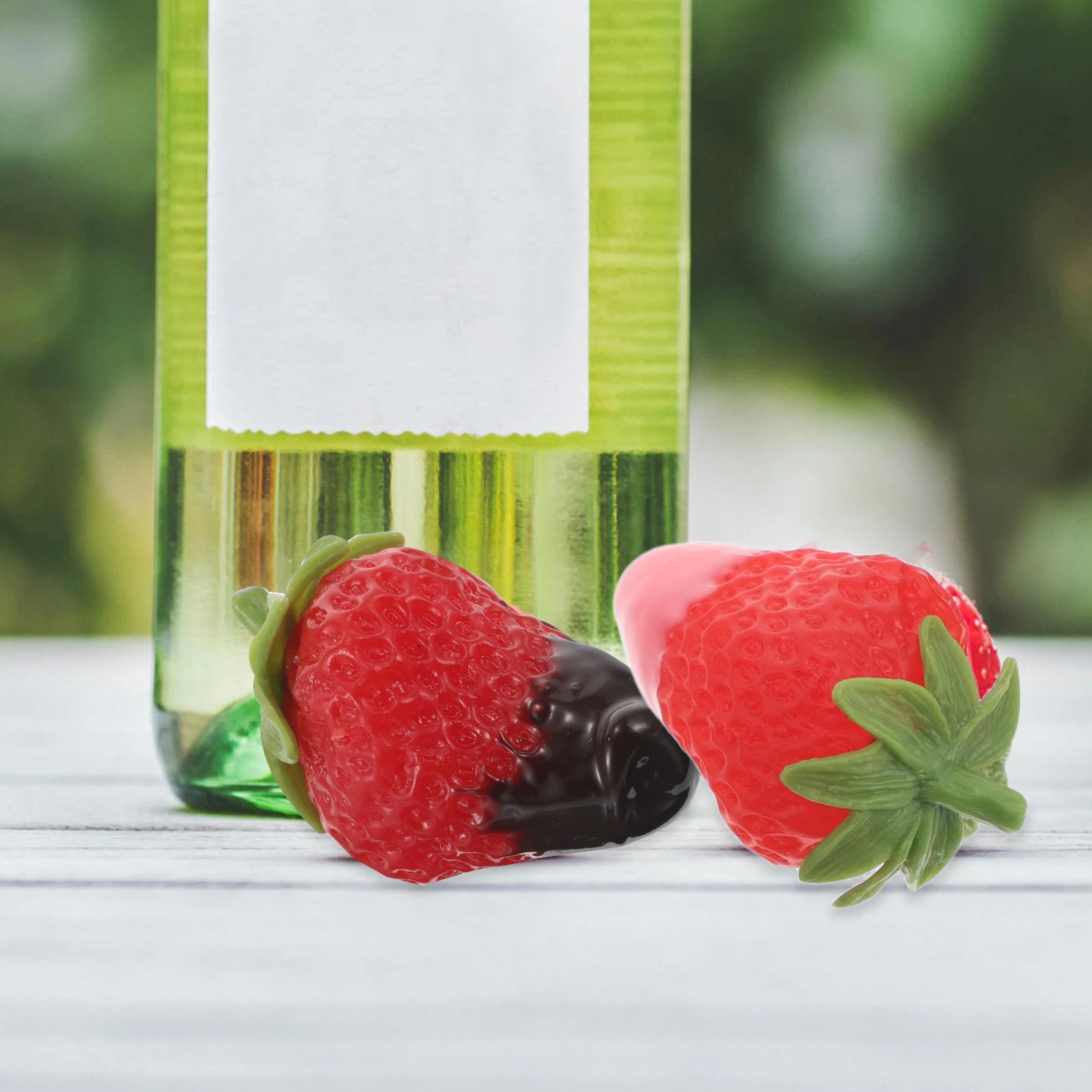 

6 Pcs Simulated Sauce Grass Ornaments Fake Fruit Faux Fruits Pendant Artificial Strawberry Decorations for Strawberries