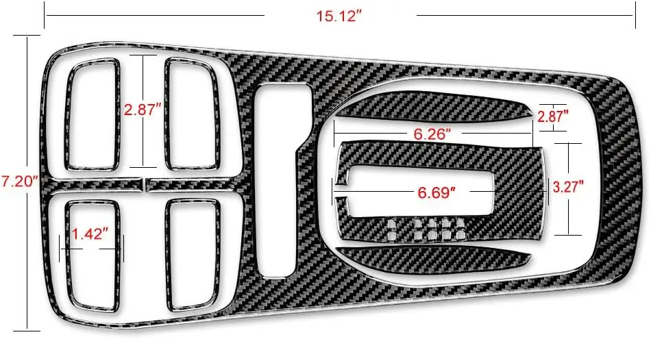 For Chevrolet Camaro 2010-2015 Dashboard Decal Shift Panel Cover Sticker Center Console Interior Modified Carbon Fiber