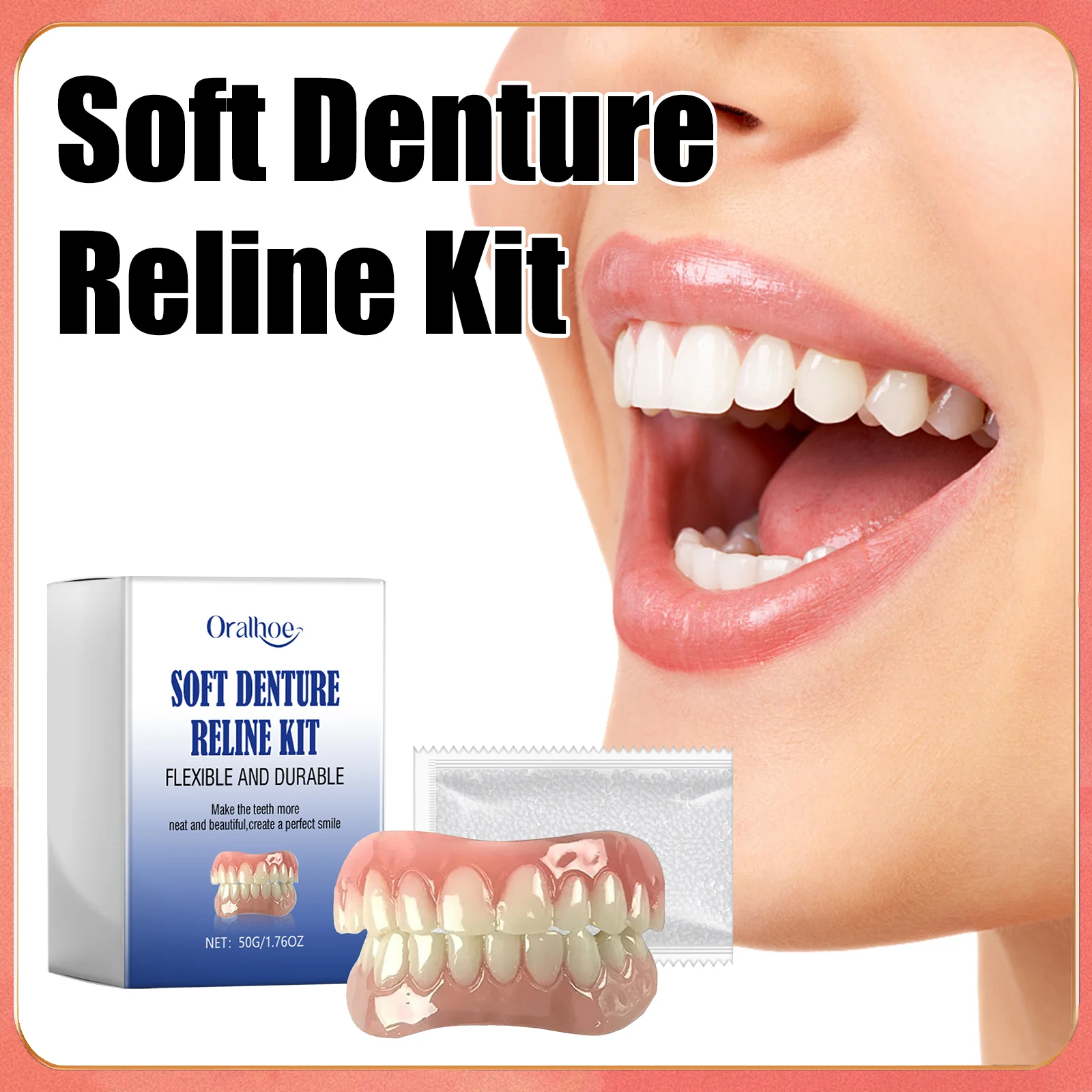 

1/2/4 шт. набор протезов верхний нижний винир идеальный протез ортодонтический искусственный зуб удобный материал силиконовый набор вставных зубов