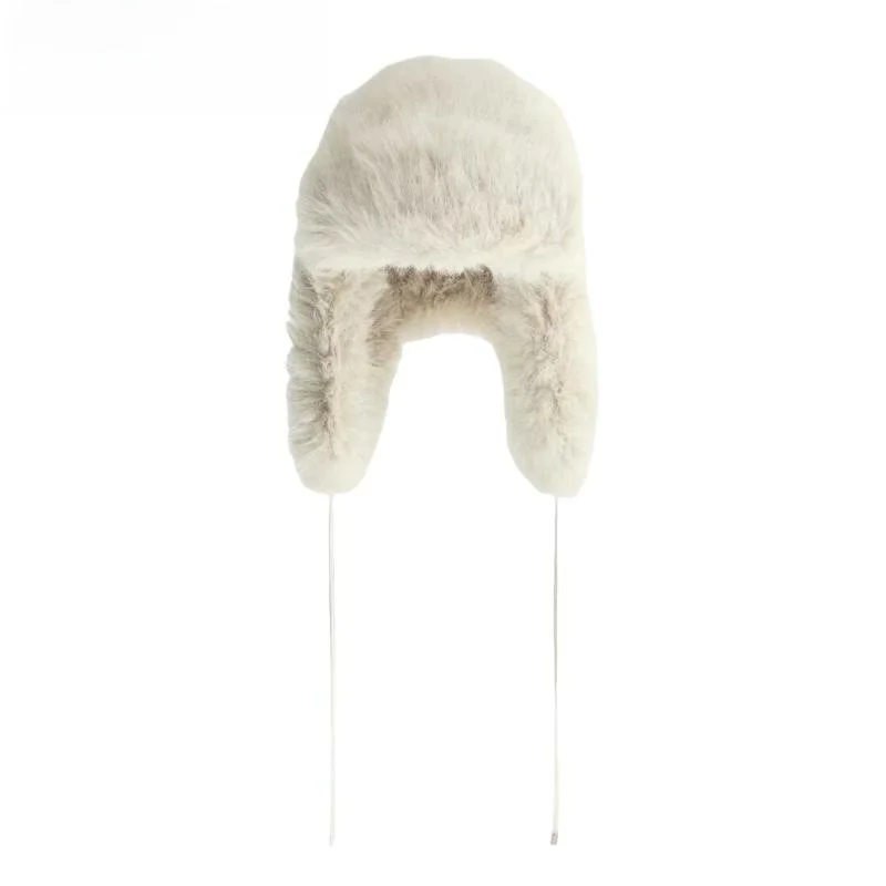 

Warm Furry Ear-Protecting Pilot Sle Hat ZA25 New Women's Faionable Artificial Fur Effect Casual Winter Cap for Youth