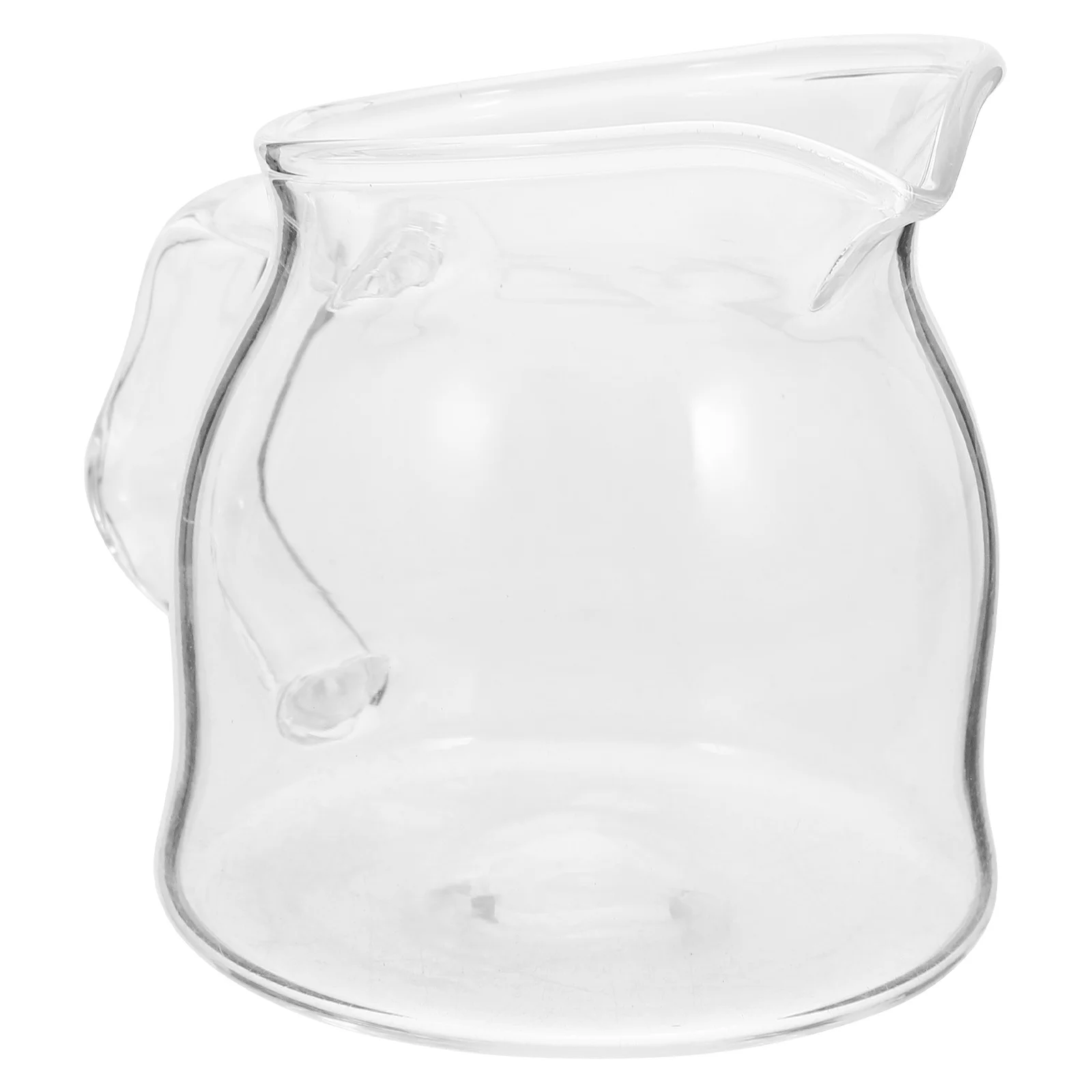 

Glass Milk Pitcher Coffee Bar Supplies Ergonomic Design Practical Multi-Function Drinking Cup Transparent Mug