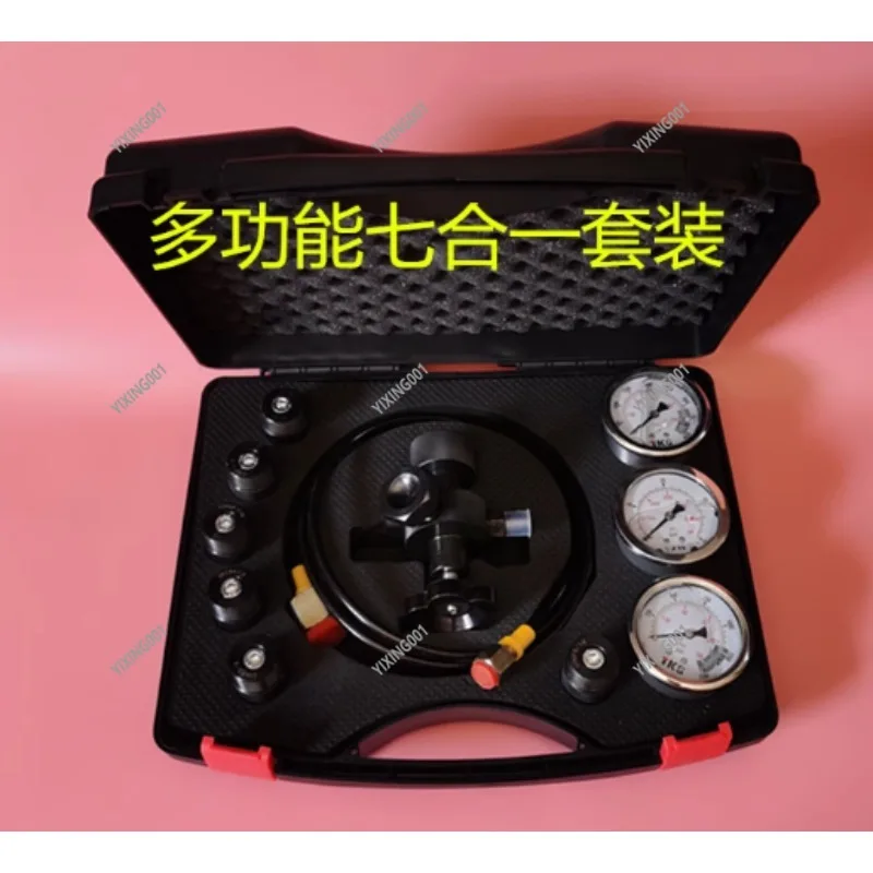 Hydraulic Accumulator Nitrogen Charging Kit - 100-400bar Pressure Test Inflatable Tool for Industrial Pressure Testing