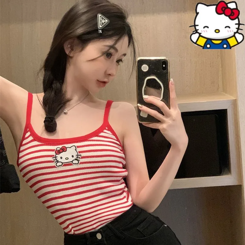 

Kawaii Sanrio Hello Kitty Cartoon Children Tank Top Spice Girls Camisole Sports Tank Top Casual Inner Slim Sexy Small Tank Top