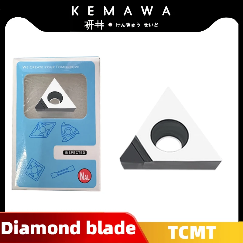 KEMAWA TCMT110202 110204 PCD Diamond Milling Cutter Insert PCD Aluminum Alloy End Mill Tool CNC Carbide CBN Turning Lathe CBN