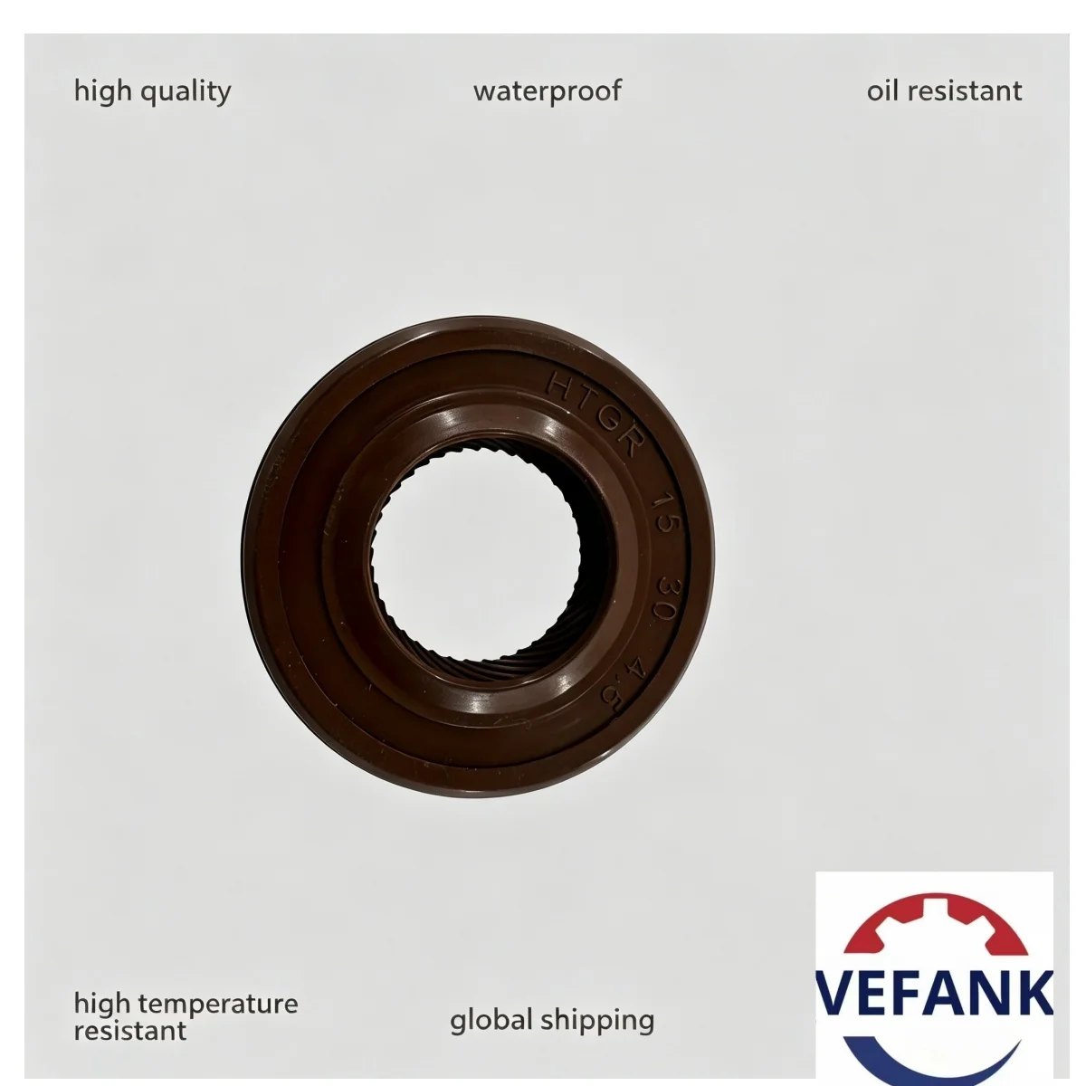 

HTGR 15*30*4.5,Double-Lip Skeleton Oil Seal FKM FPM VITON High-Quality Suitable for Sealing Parts of High-Speed Rotating Shafts