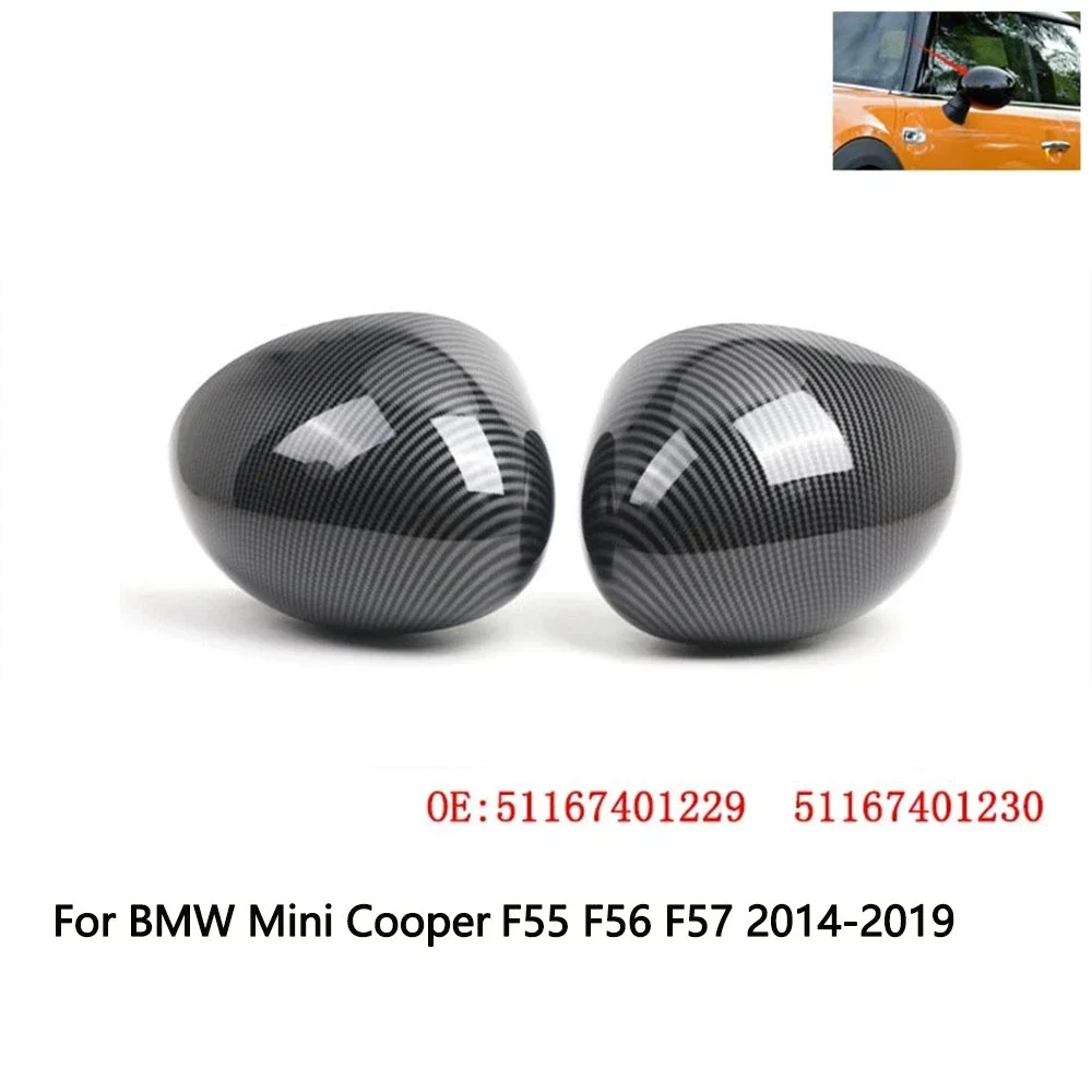 

51167401229 Чехлы на зеркала заднего вида из углеродного волокна для Mini Cooper F54 F55 F56 F60 14-19 Чехлы на боковые зеркала из АБС-пластика