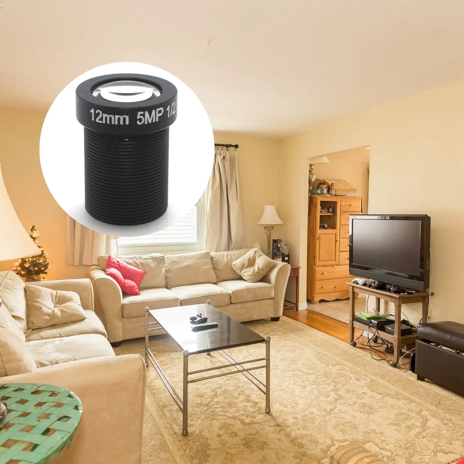 A25P Single Board Camera Lens 12Mm 5MP HD Network Camera Lens CCTV LENS Camera Accessories