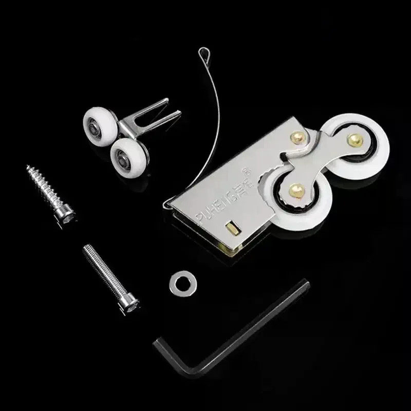 Wardrobe Sliding Door Roller Heavy Duty Silent Nylon Pulley For Cabinet Closet Sliding Door Track Wheel
