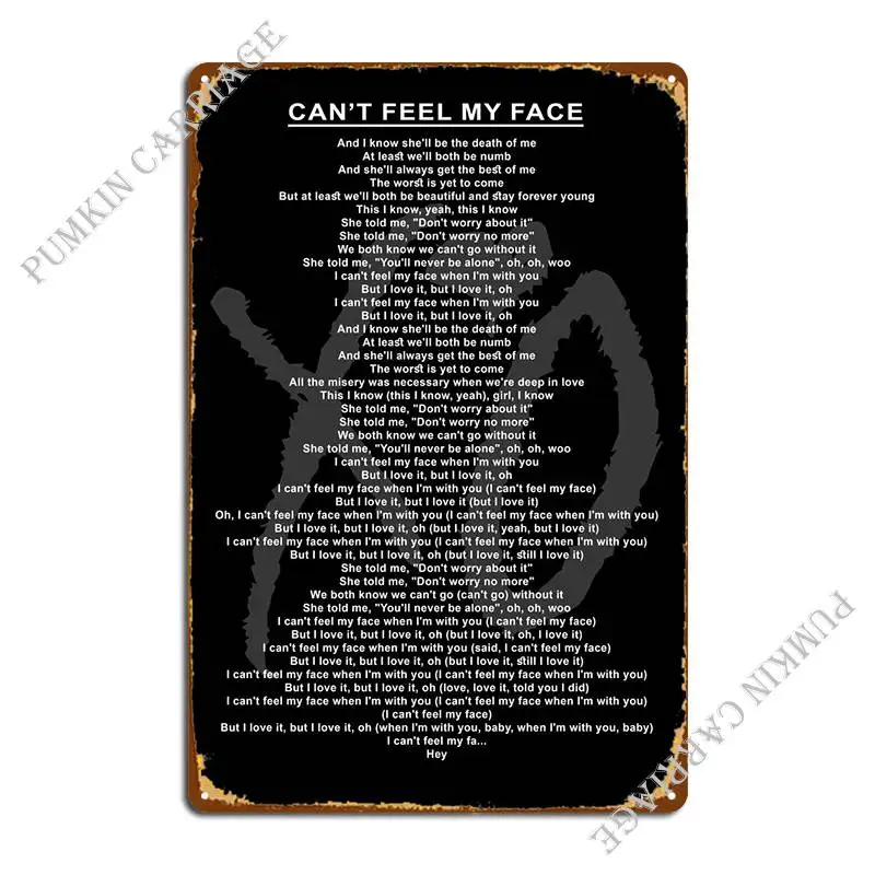 Lyric Music Diapers Metal Plaque Poster Party Home Garage Design Design Tin Sign Poster