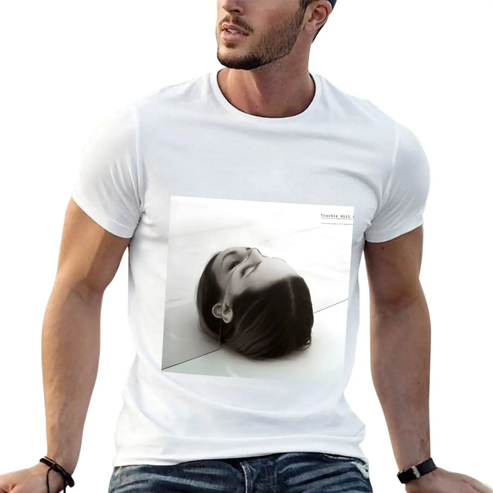 Trouble Will Find Me album face T-Shirt Clothing anime compression shirt men