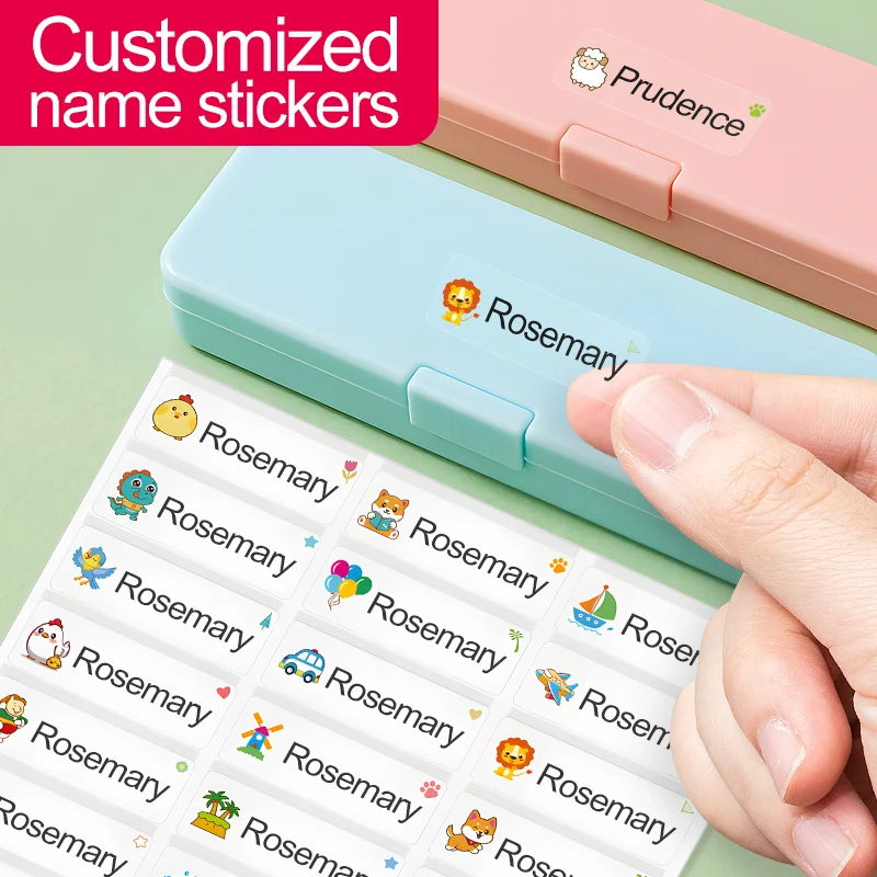Customized Personalized Name Tags, Stickers for School Supplies Books Bags Bottles, DIY Crafts Marking