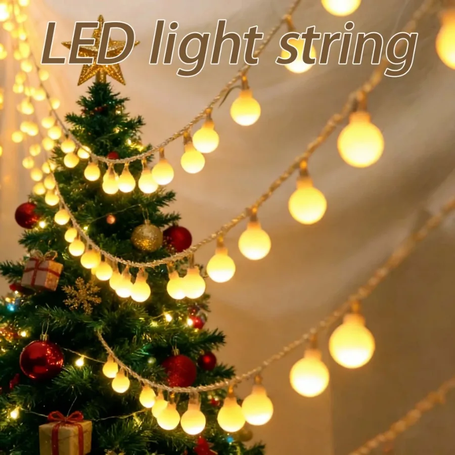 Outdoor Christmas LED String Lights - Waterproof Solar-Powered Decor - Perfect for Garden, Courtyard, Wedding & Terrace image 3