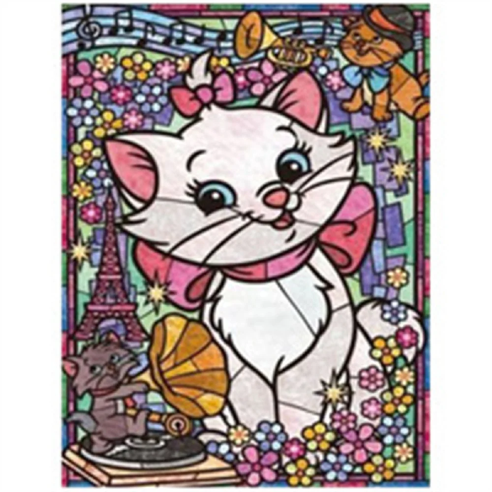 

Cartoon Mary Cat and Mouse Sticking Drills, DIY Room Decoration, Draw Diamond Painting, Handwork Enthusiast Gifts, 5D