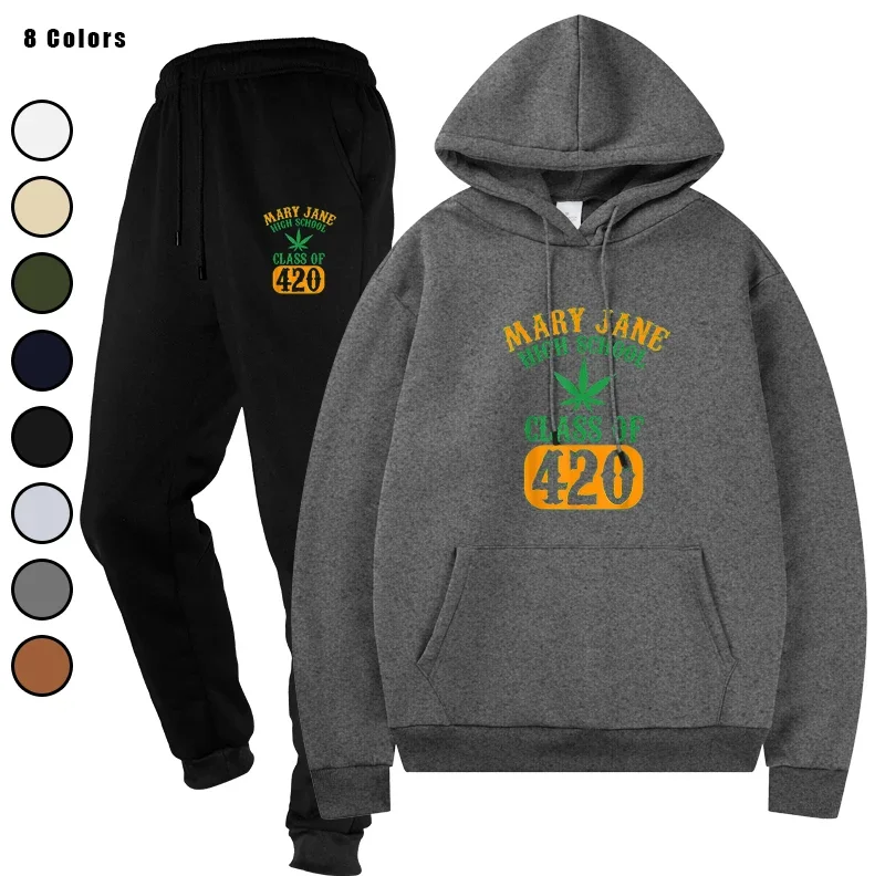 

Men's Top and Pants Tracksuit Casual Two - Piece Sportswear Set Sweat Suit Male Streetwear Sporting Suits