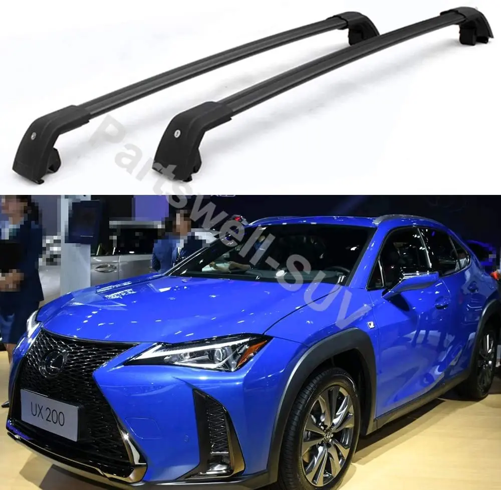 2Pcs Lockable Roof Crossbars Cross Bar Rack Cargo fit for Lexus UX UX200 UX250H 2019-2023