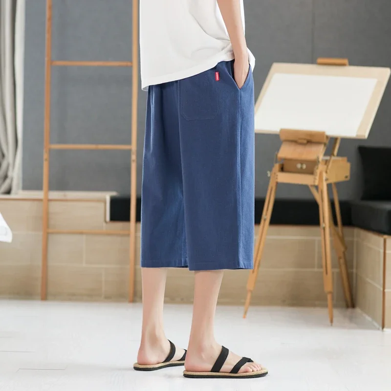 Men\'s Pants Summer Capris Loose Fitting Version Fashionable Comfortable Shorts for Men