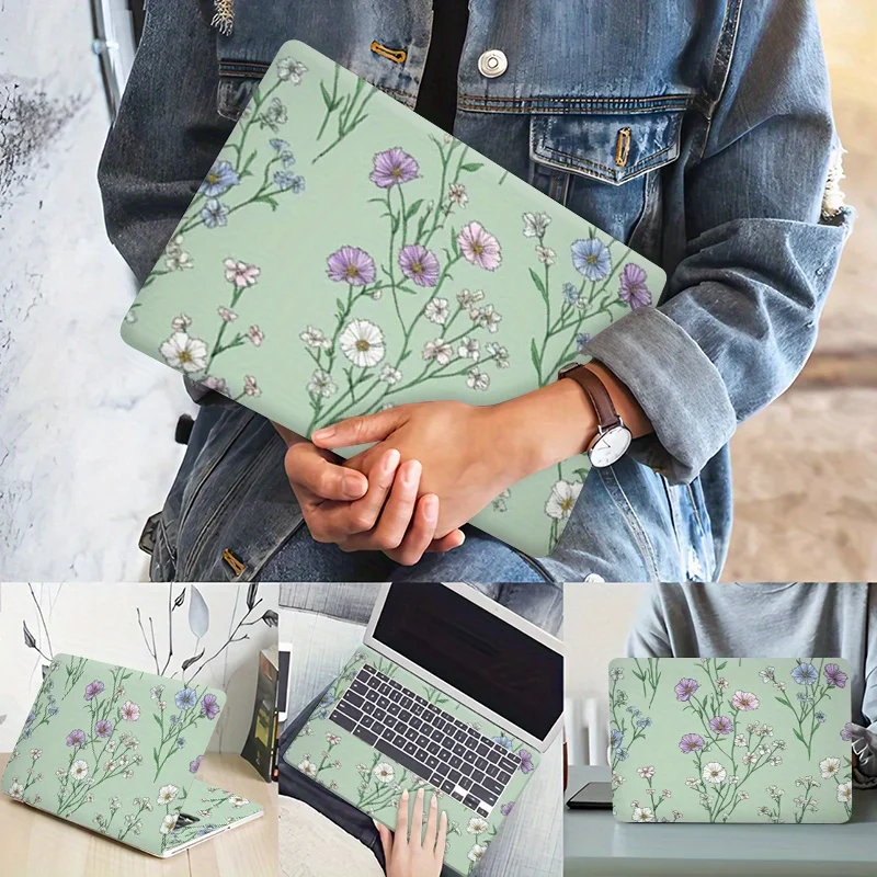 

Набор из 2 штук, светло-бежевые наклейки для ноутбука с цветочным узором - устойчивые к царапинам, самоклеящиеся, прочные, легко наклеиваемые, легко отрывающиеся, одноразовые.