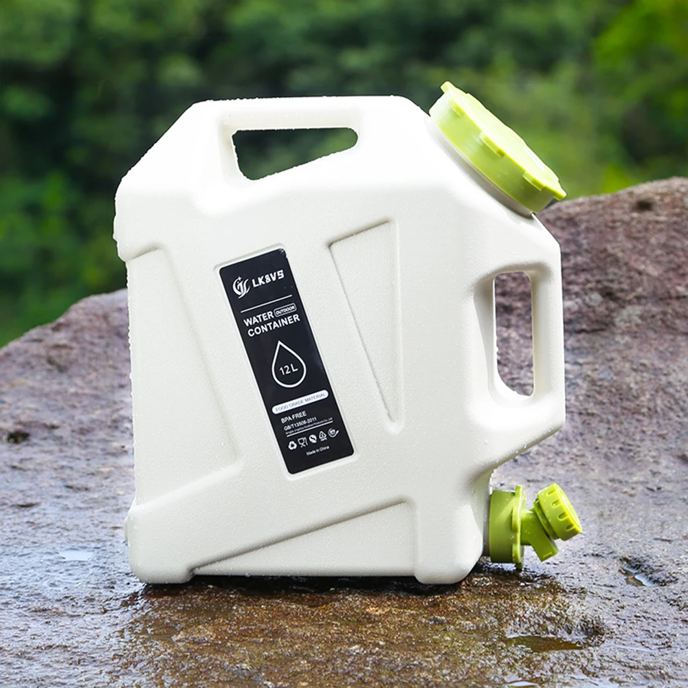 دلو مياه الشرب سعة 12 لتر مع صنبور موزع مياه الناقل سعة كبيرة خزان المياه للتخييم في السيارة #6