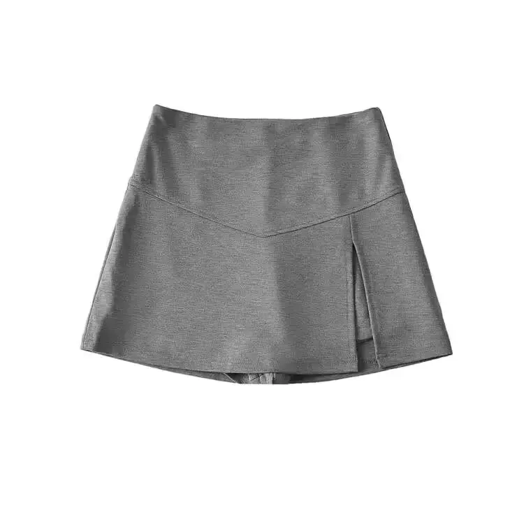 American College Sle Side Split Anti-Light ort Skirt Women Summer Slimming Versatile Leg Lengthening Sexy  Skirt