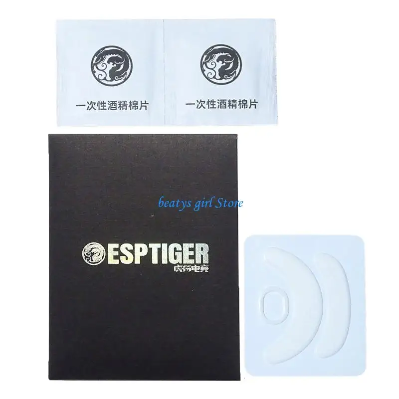 

C7AB 1Pack Ice Version Mouse Feet for Scyrox Mouse Feet Pad Glides Curveds Edges Mouse Skates Sticker