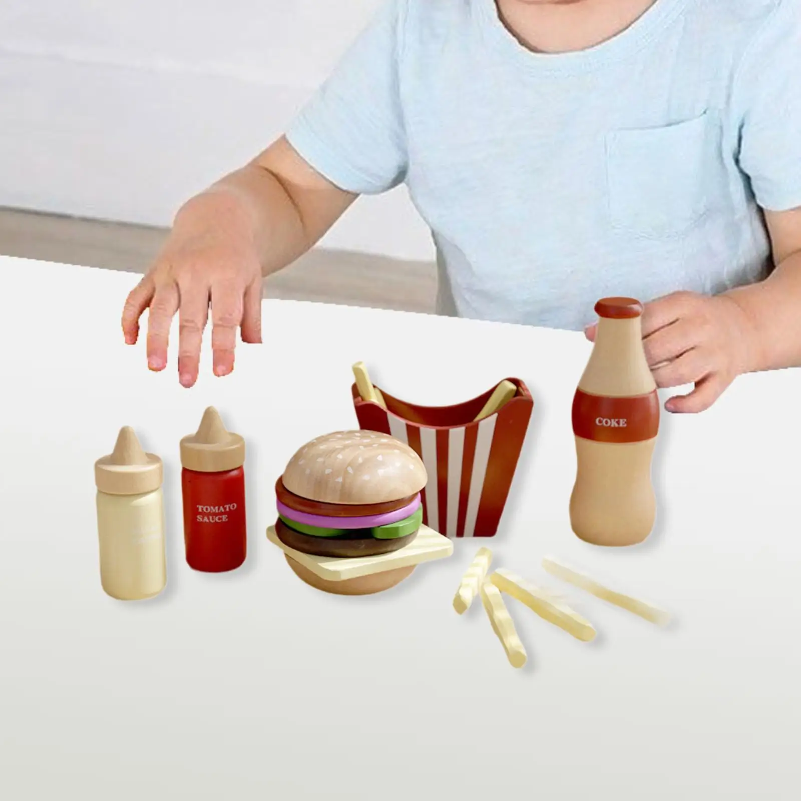 Ensemble de jouets de cuisine d'apprentissage Montessori pour enfants, document