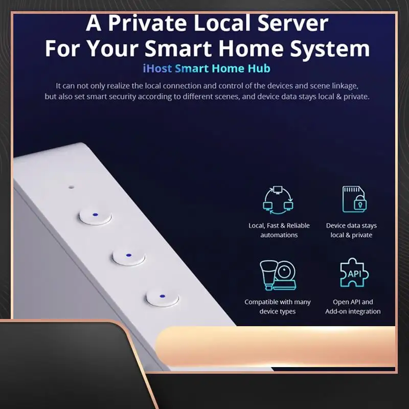 Ewelink Ihost Smart Home Hub Aibridge Zigbee 3.0 Gateway Matter Private Local Server For Wi-Fi LAN Devices Open API(4GB) Durable