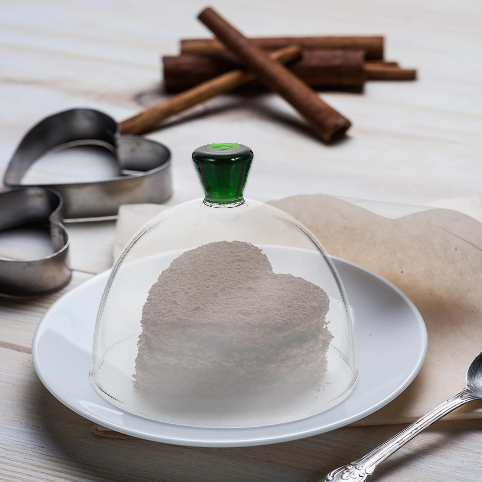 

Smoking Dome Cover Glass Dome Lid Practical Clear Food Protective Display Cover Cake Display Supplies Household Food Lid