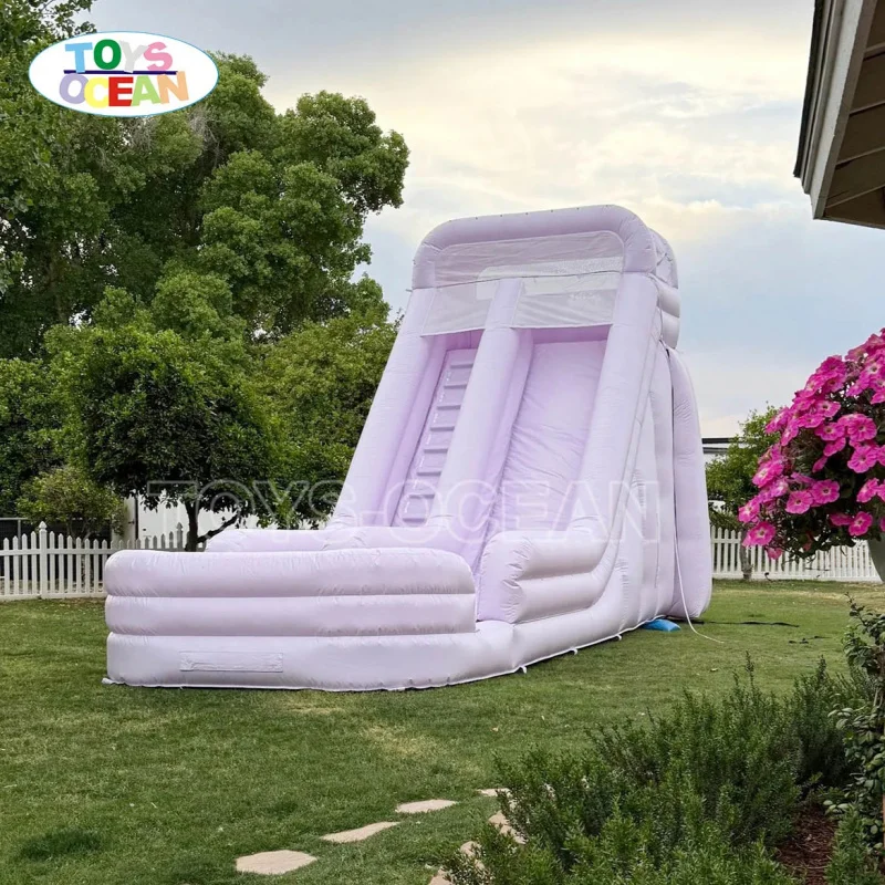 Inflatable Pink Water Slide for Kids for Outdoor Yacht Party Trampoline Sports Shopping & Adventure Parks Made From Durable PVC