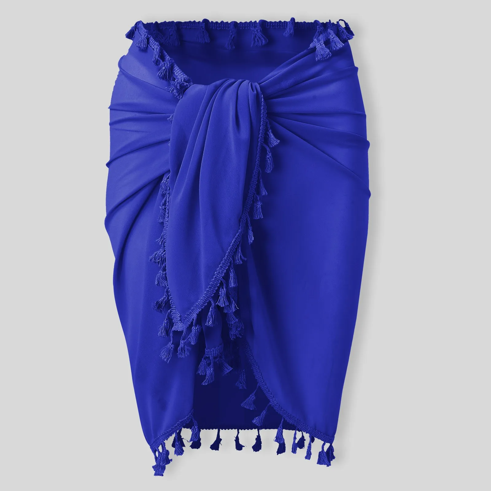 

Women's Irregular Multifunctional Scarf Bikini Cover Up Fringe Spliced Beach Skirts Solid Color Short Sarongs Swimsuit Coverups