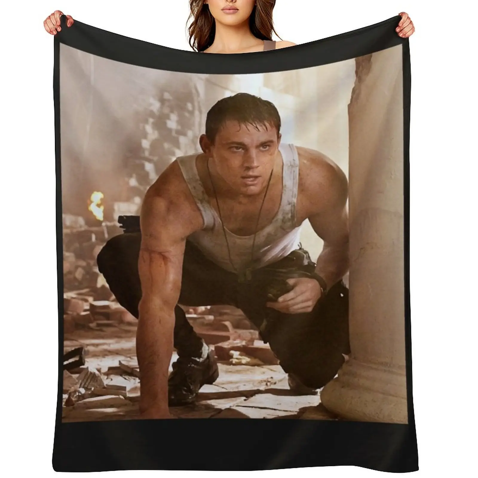 

Channing Tatum Scene Throw Blanket warm for winter Luxury Designer Bed covers Extra Large Throw Blankets