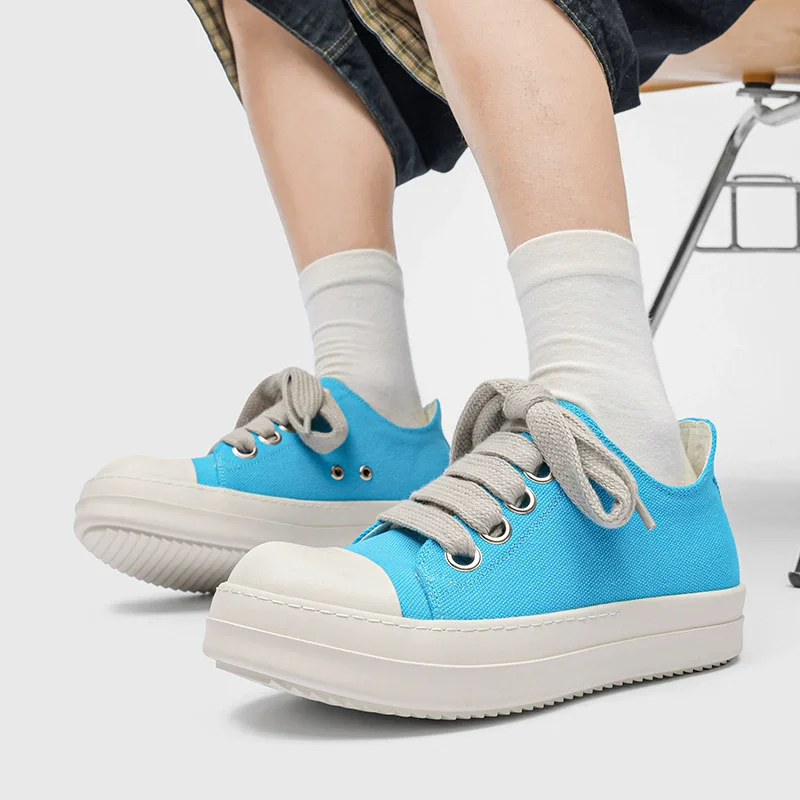 

Brand Casual Sneakers For Man Canvas Distress Flats Jumboo Shoelaces Owen Vintage Spring Summer Original Designer Luxury Shoes
