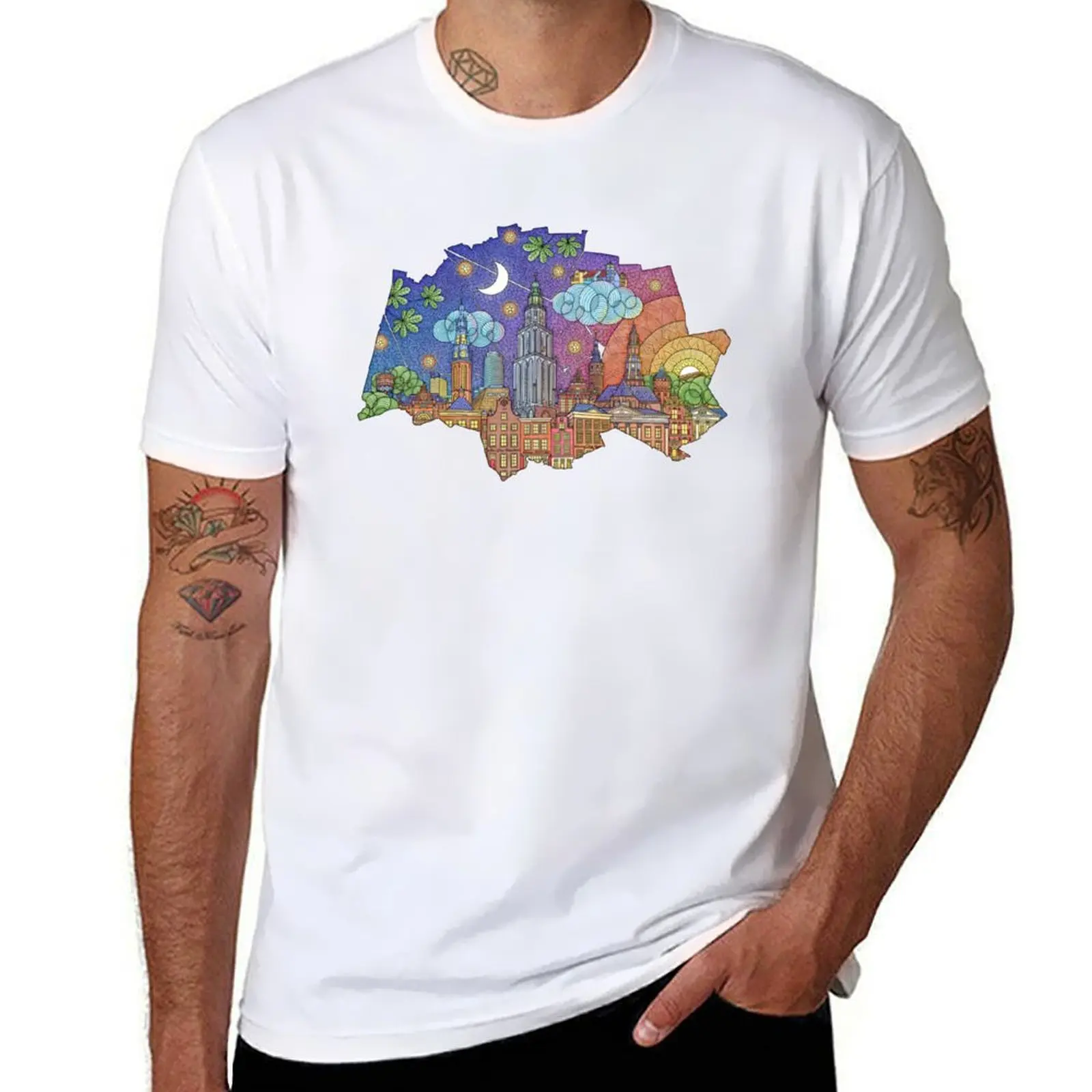 

Groningen (colour version) T-Shirt cotton t shirt pack anime t shirts oversize T-Shirt
